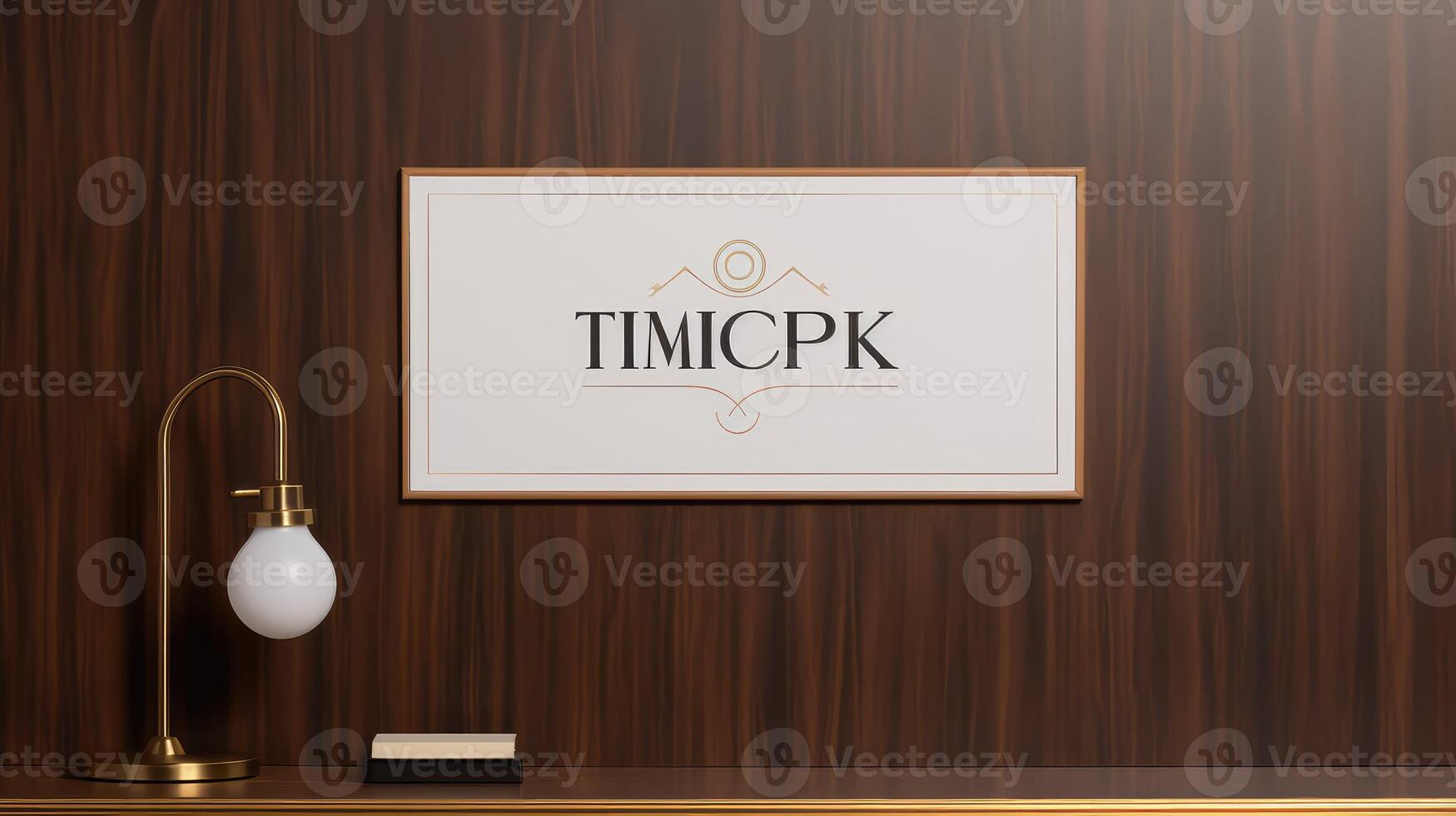 cozy wood panel sign mockup photo