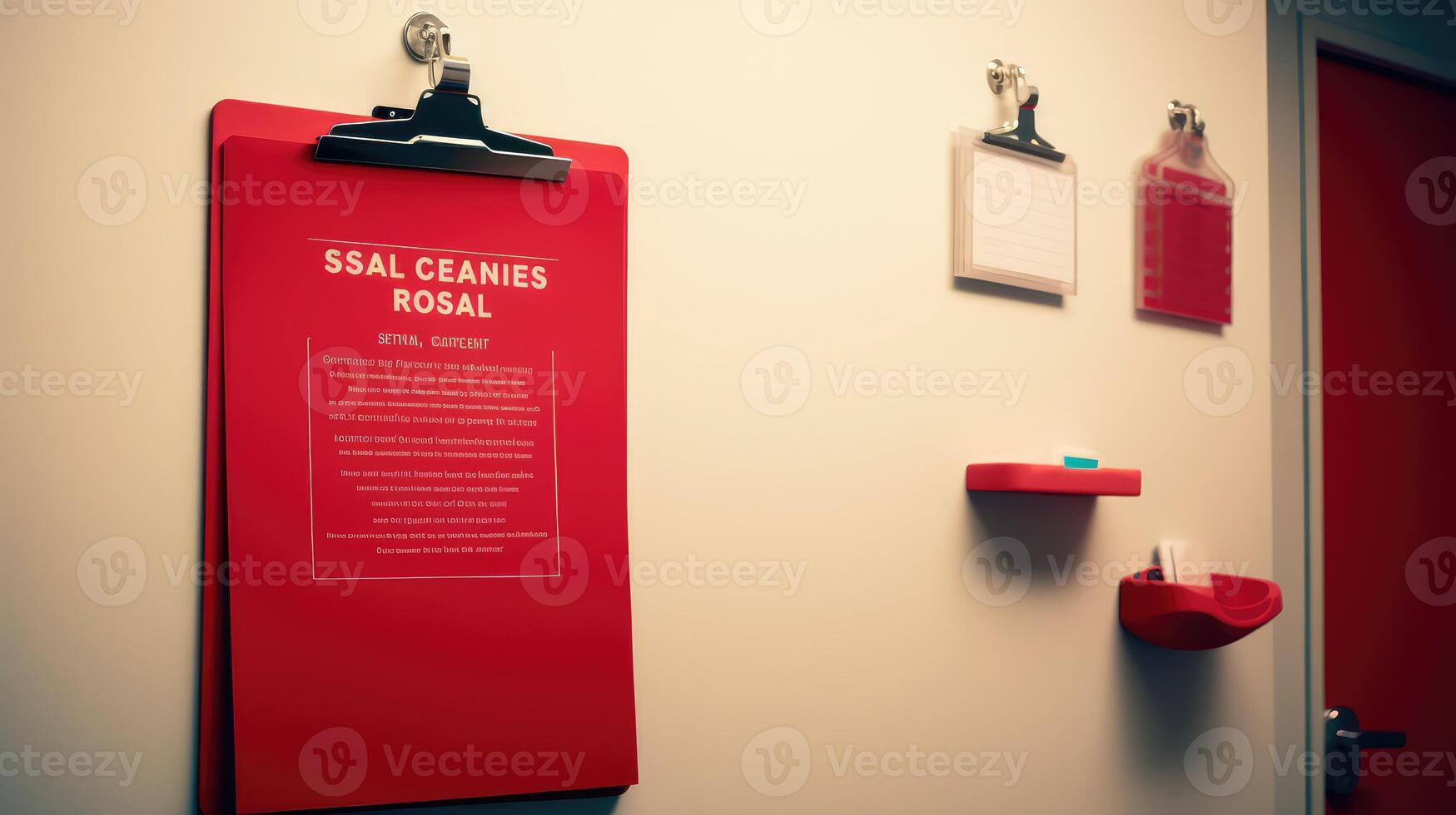 office clipboard red photo