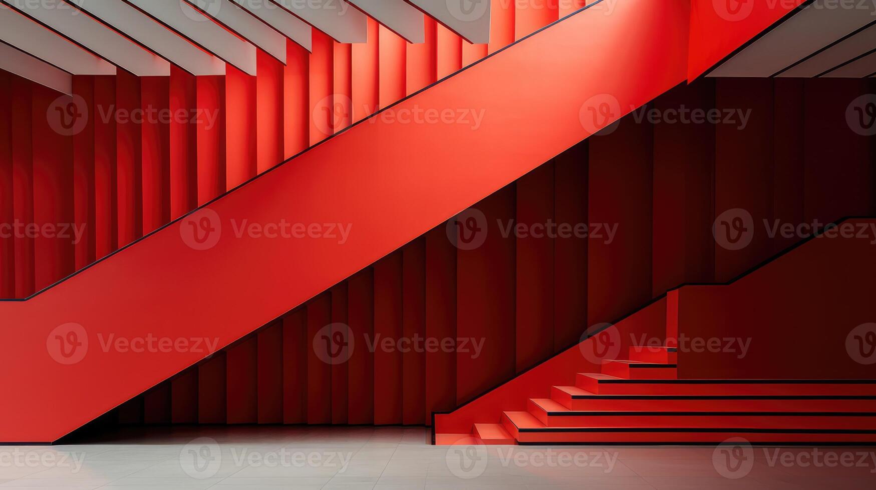 geometric diagonal lines red photo