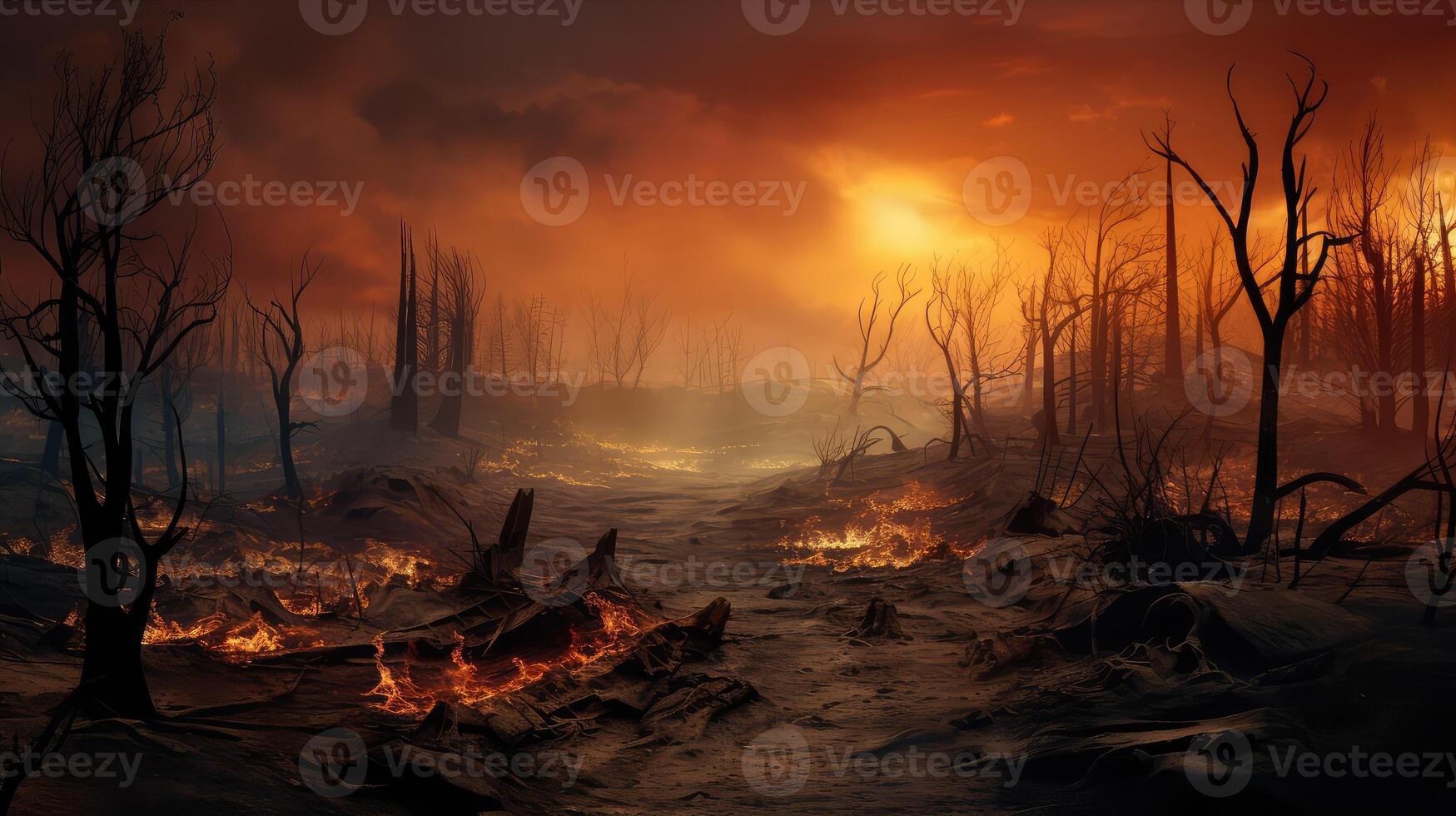 landscape fire boarder photo
