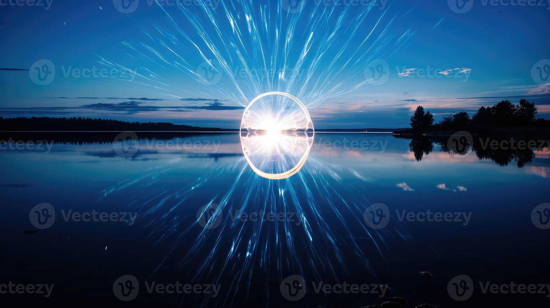 calm blue flare photo