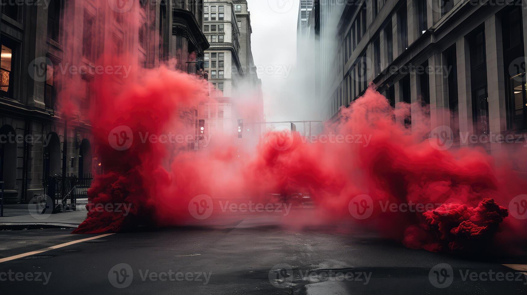 bomb red smoke photo