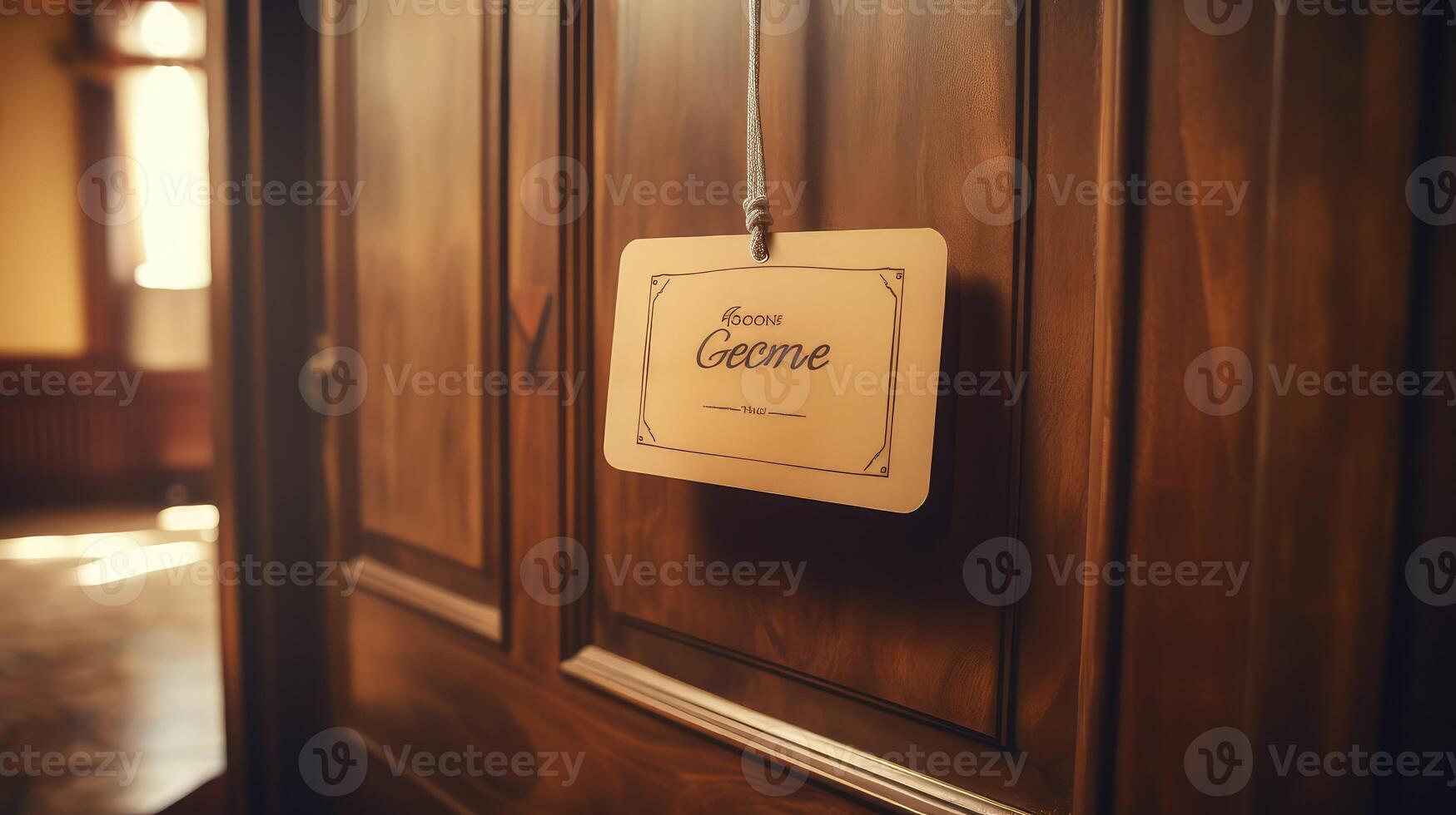entering sign hanging on door photo