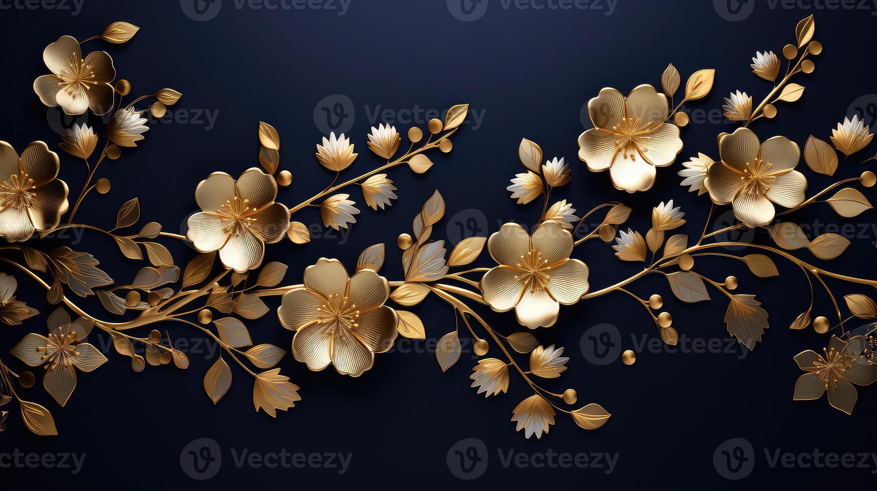 intricate gold floral pattern photo