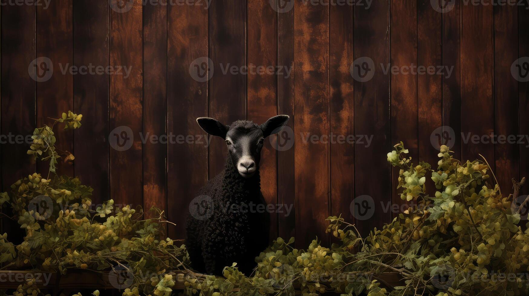 fence black lamb photo