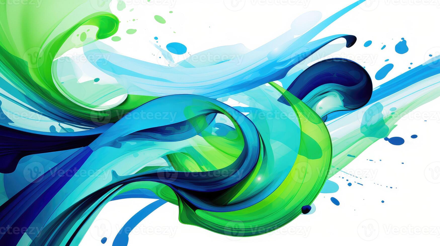 vibrant green and blue graphics photo