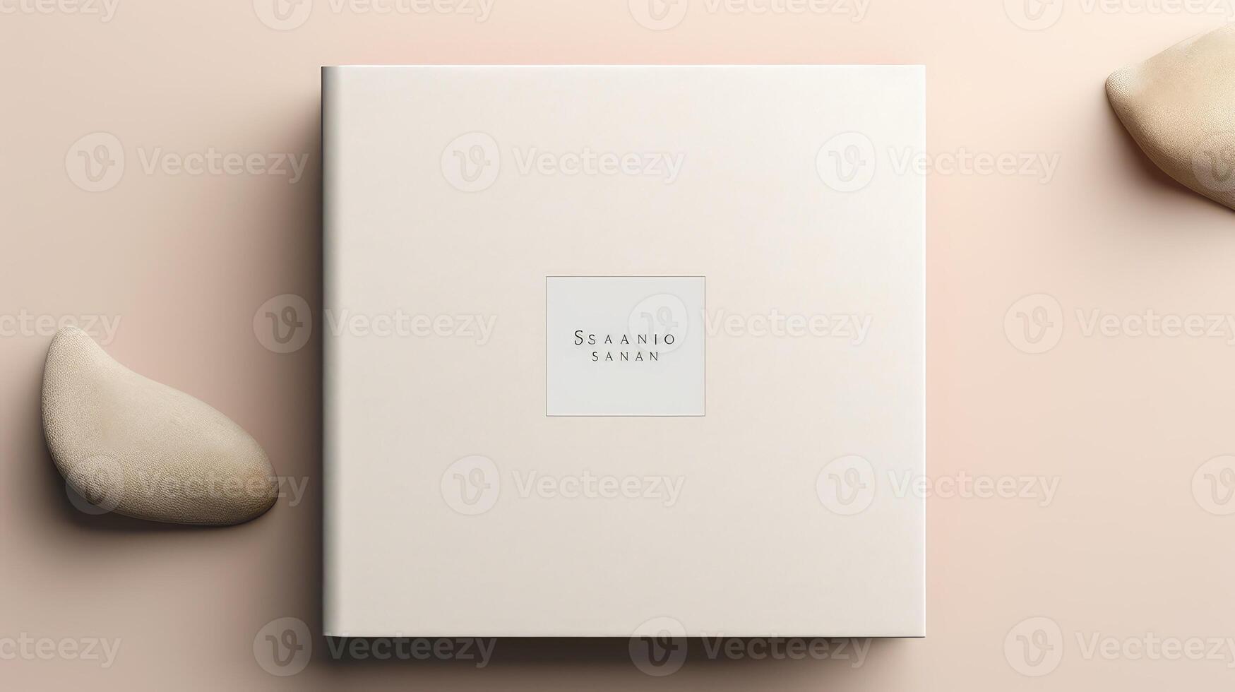 design square book mock photo