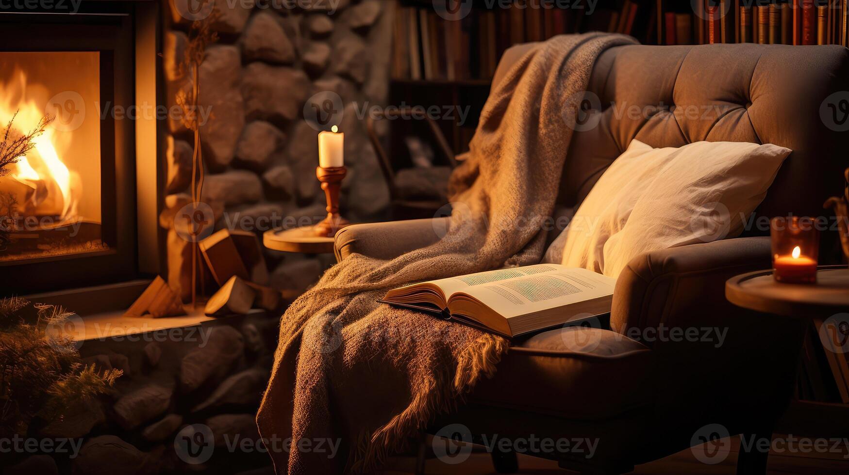 reading book and pen photo