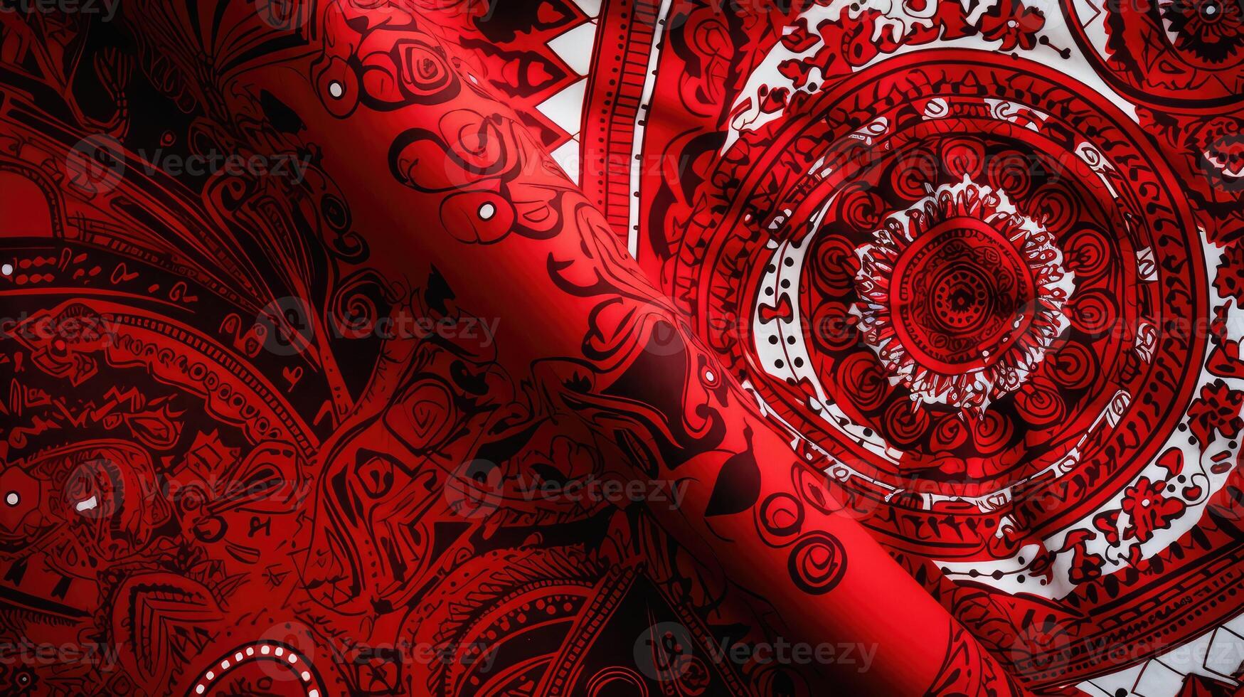 geometric red bandana pattern photo