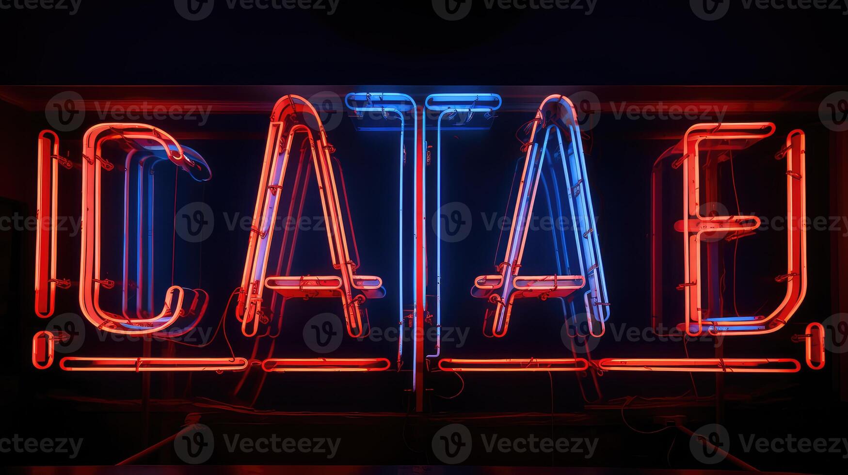 visual red blue neon photo