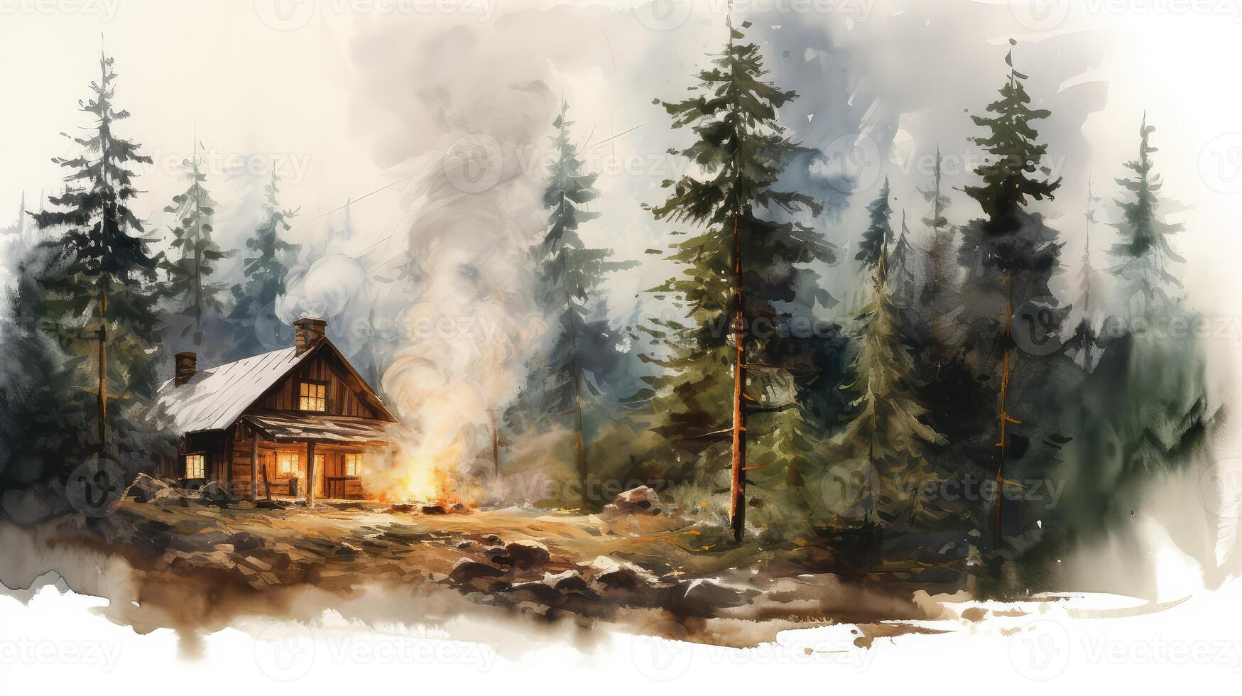 fire house forest photo