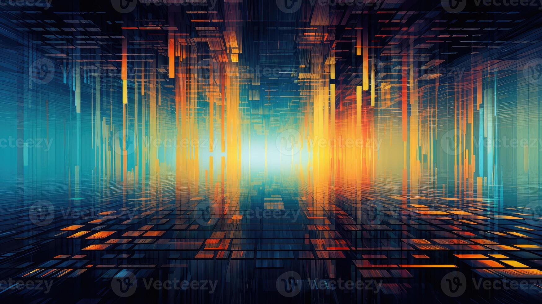 surreal digital data abstract photo