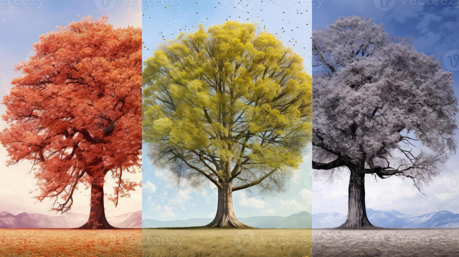 beauty four seasons tree photo