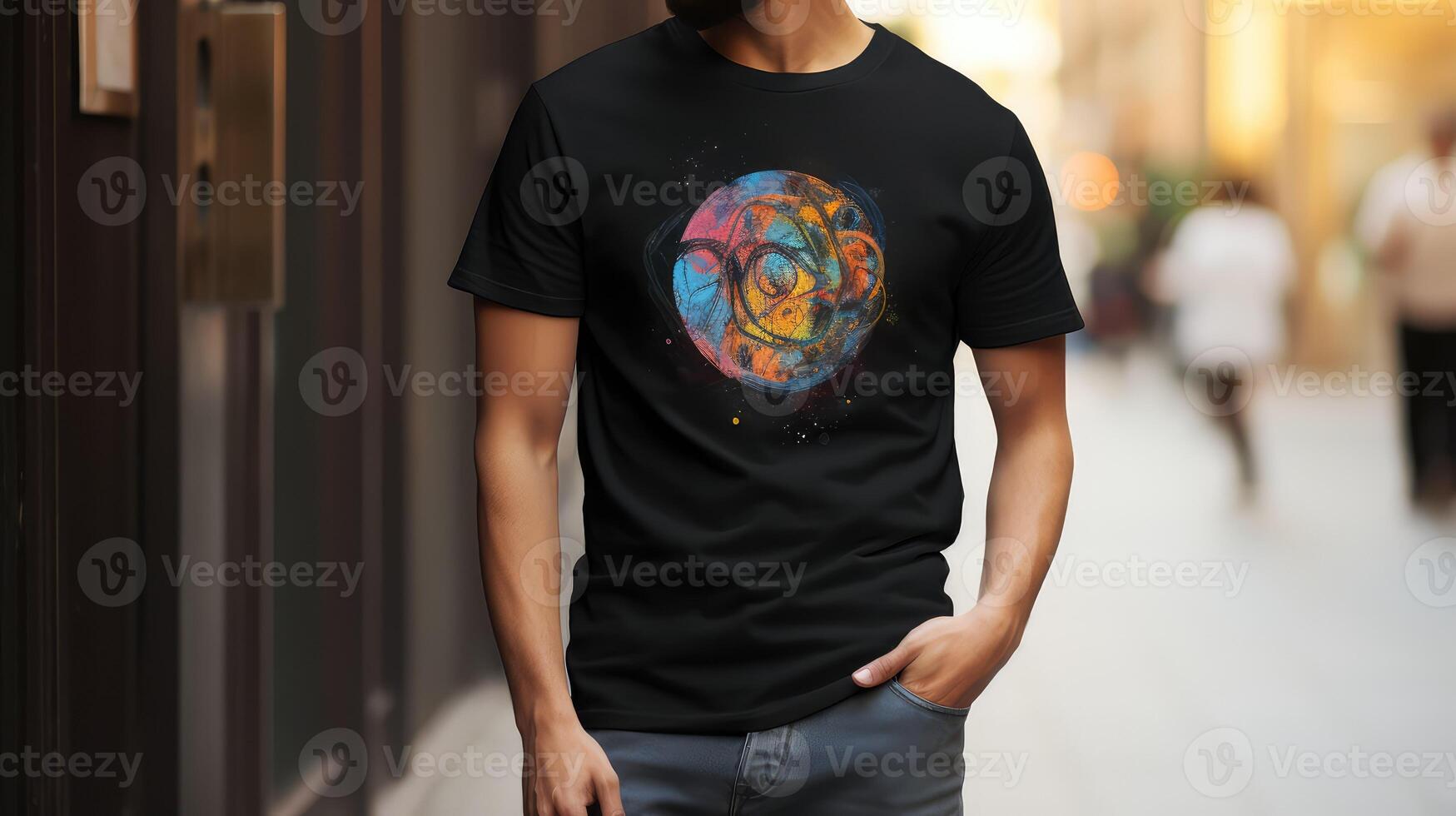 casual tshirt black photo