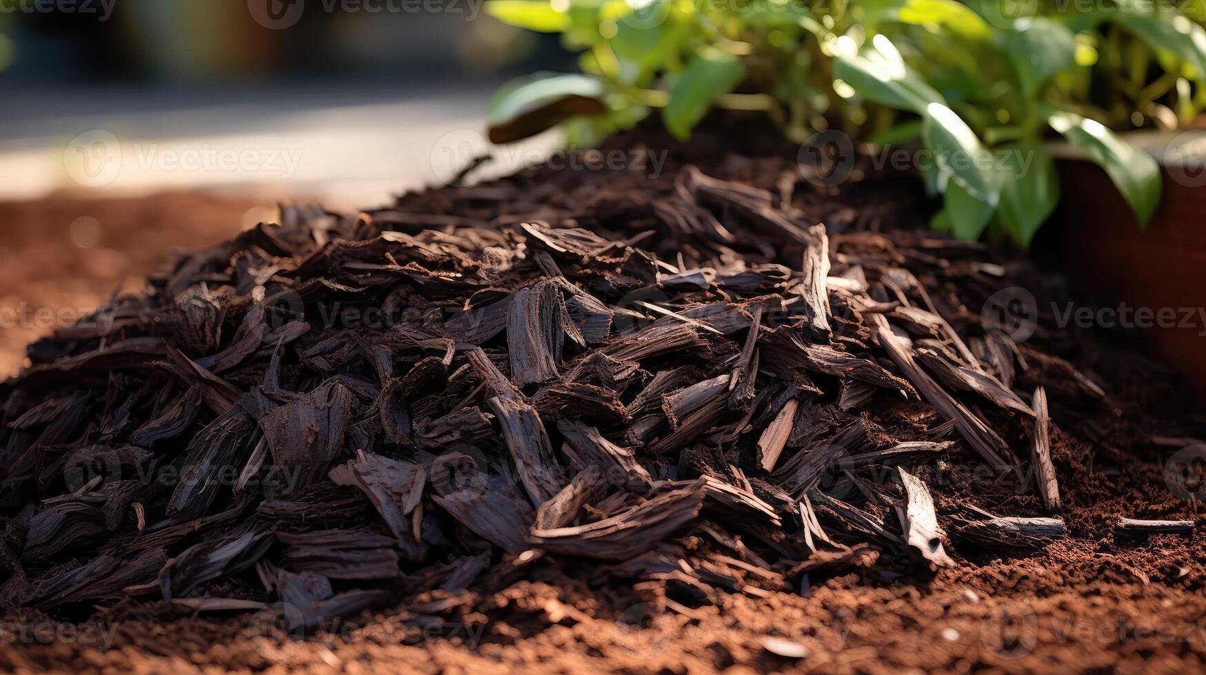 landscape wood mulch photo