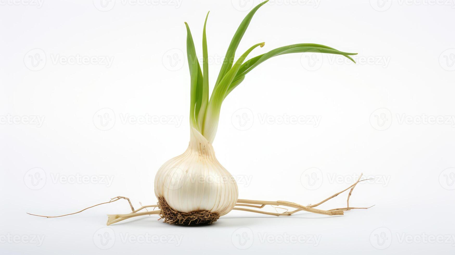 surface garlic isolated on white photo