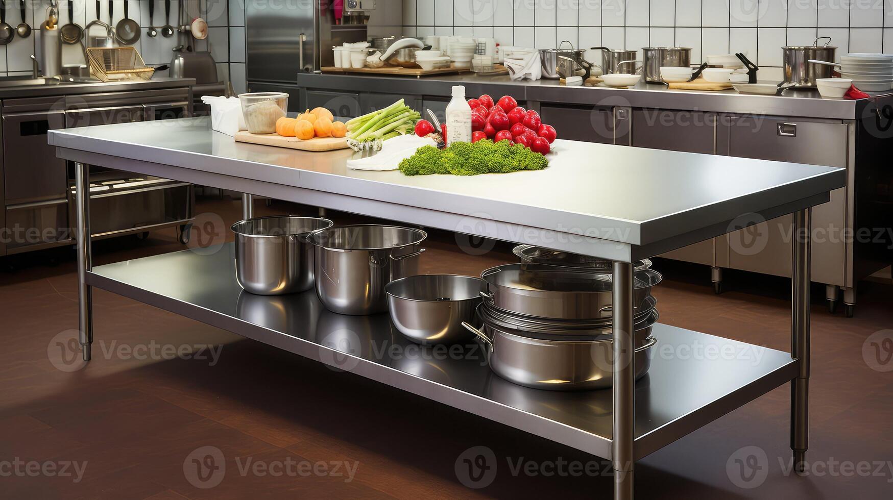 kitchen stainless table photo