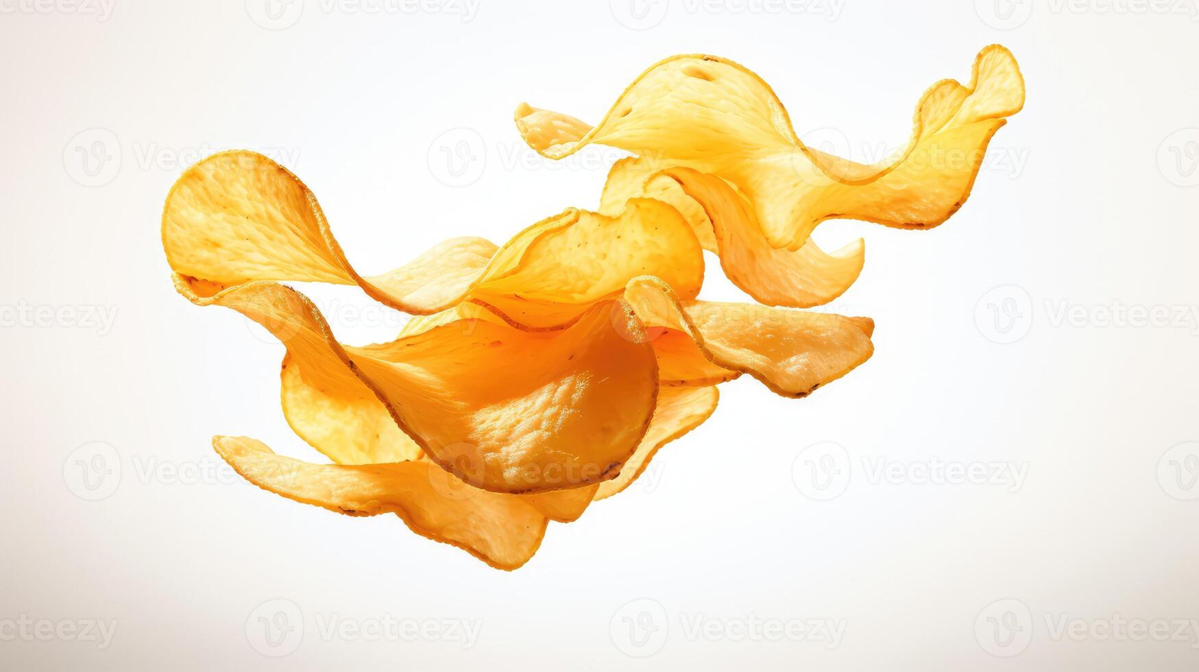 snack potato chips on white photo