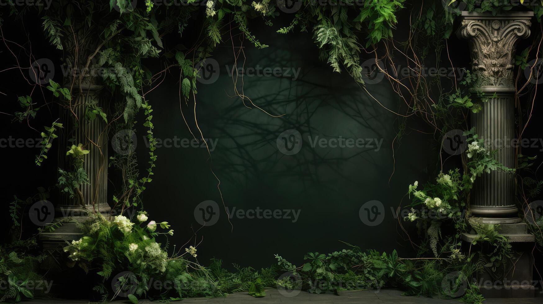 foliage green background dark photo