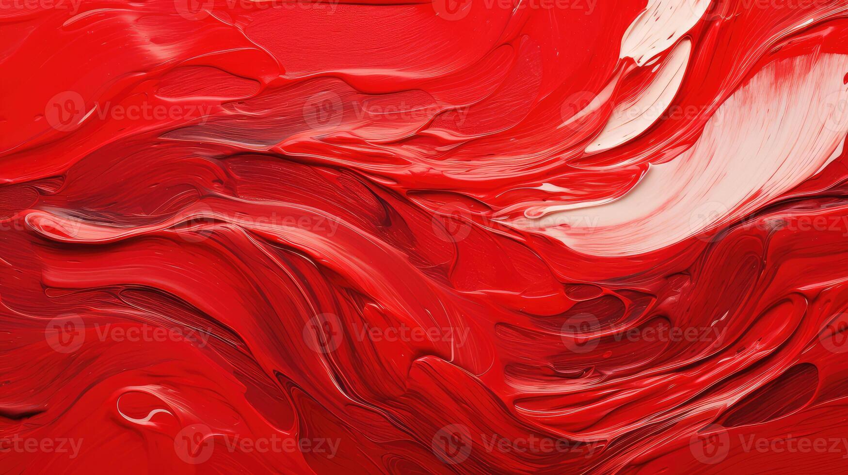 mixing red oil paint photo
