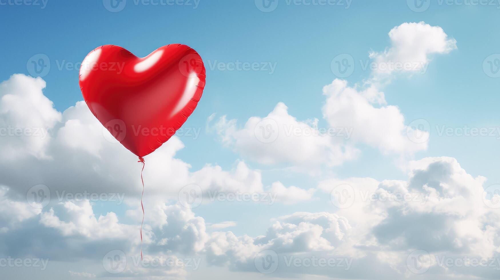 balloon red heart shaped ballon photo