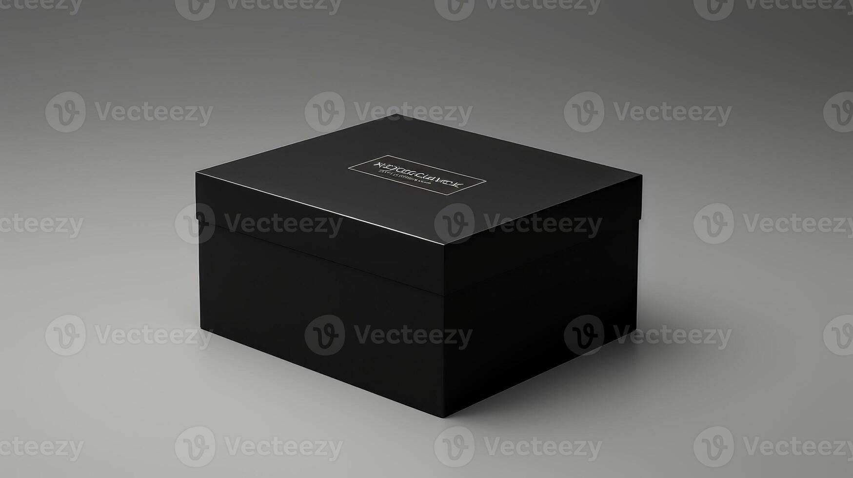 shiny black box mock up photo