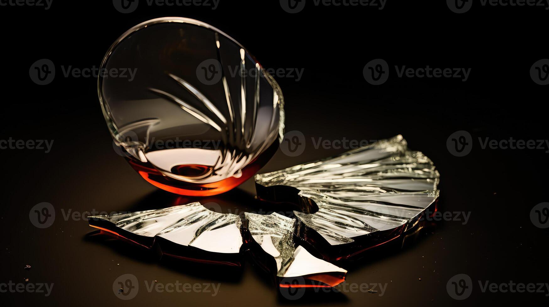hazard broken wine glass photo