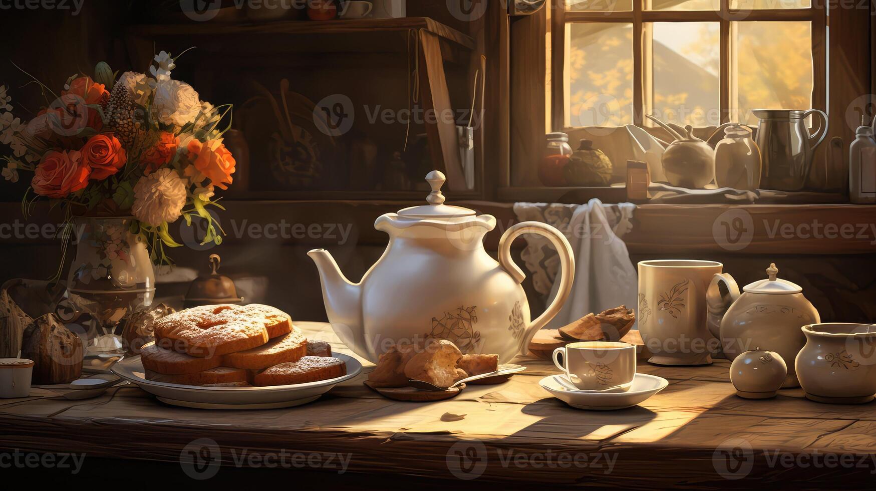 vintage coffee and cream photo