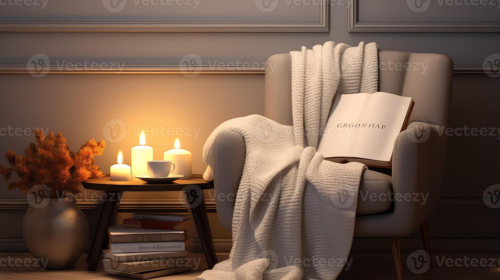 reading open book mock up photo