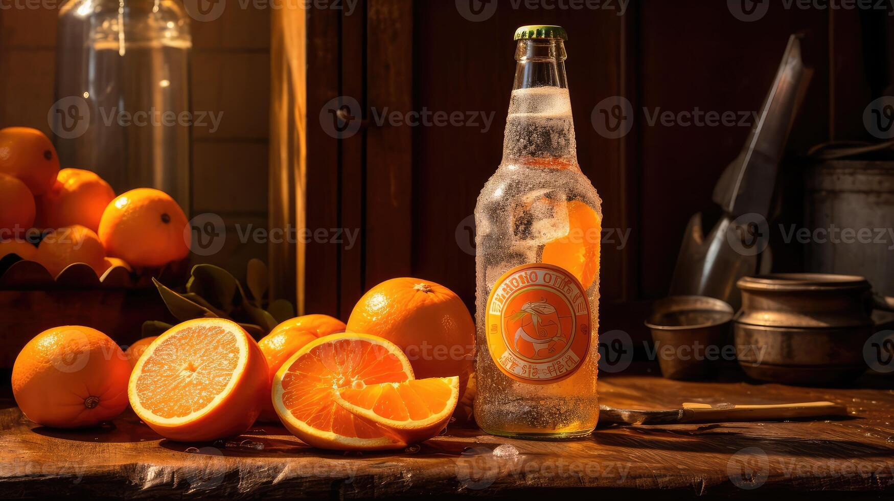 bottle orange soda photo