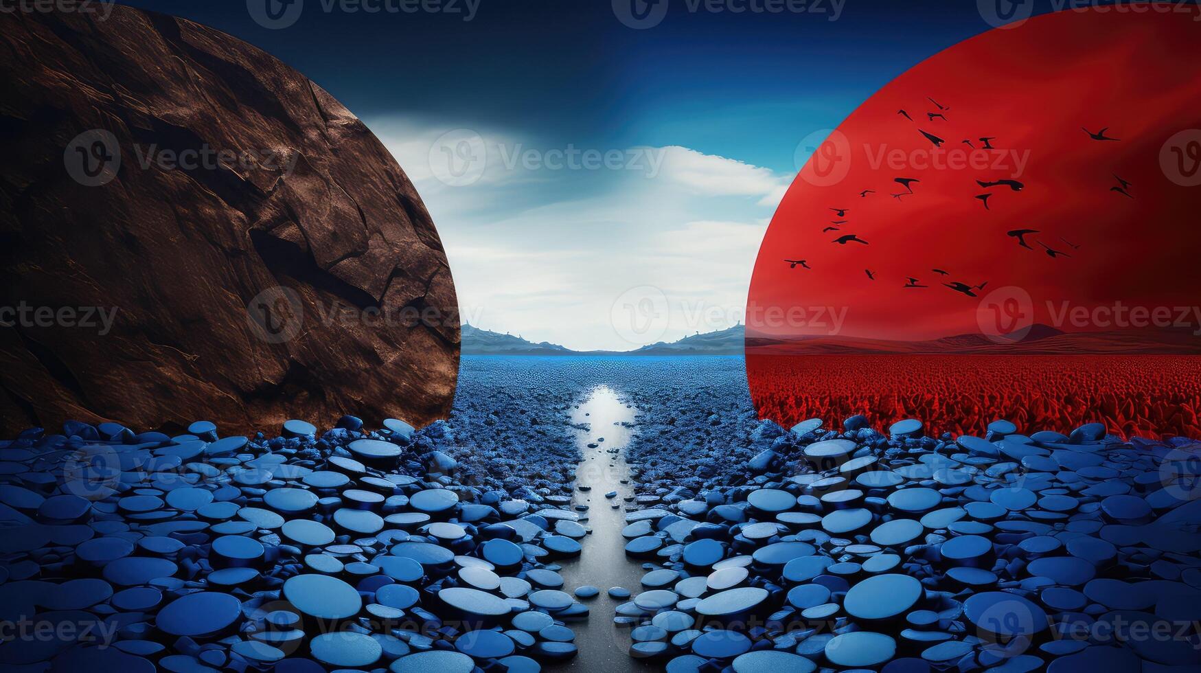 contrast blue pill red pill photo