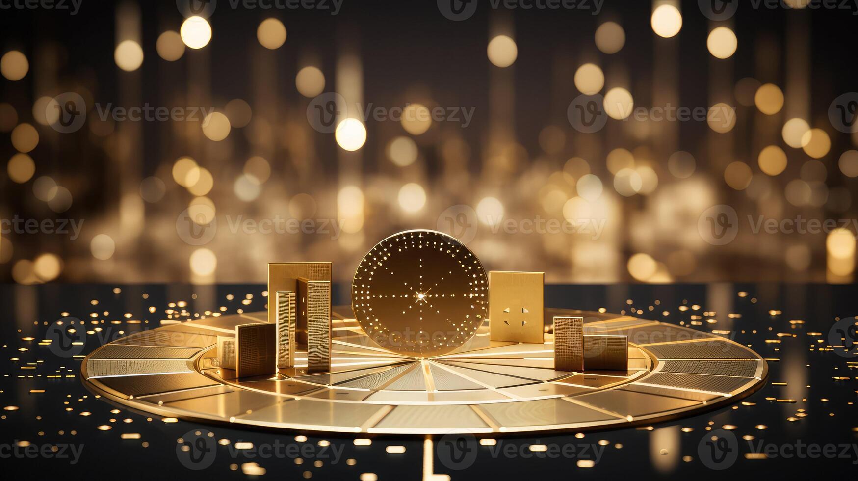 shine gold geometric shape photo