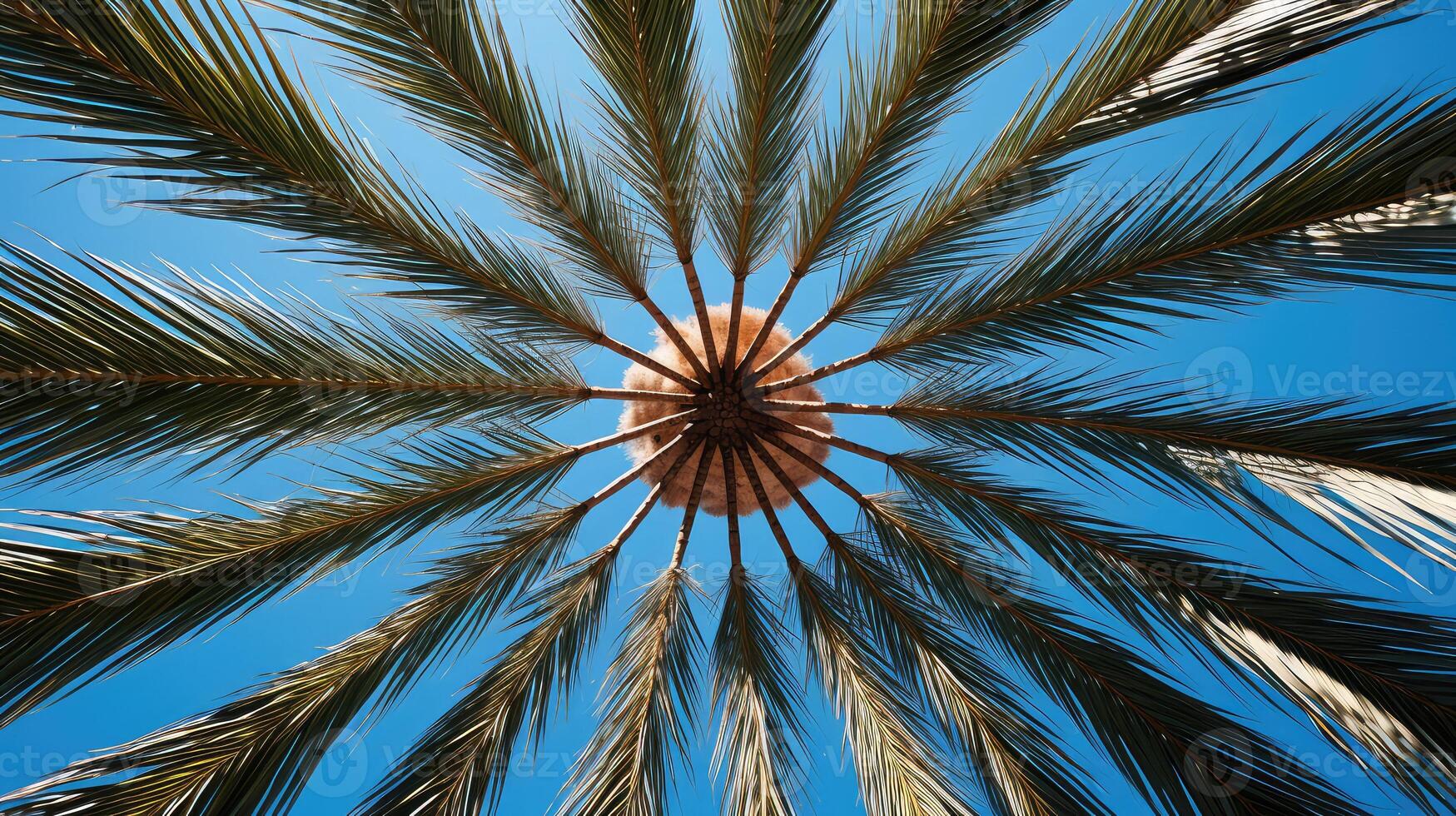 below abstract palm tree photo