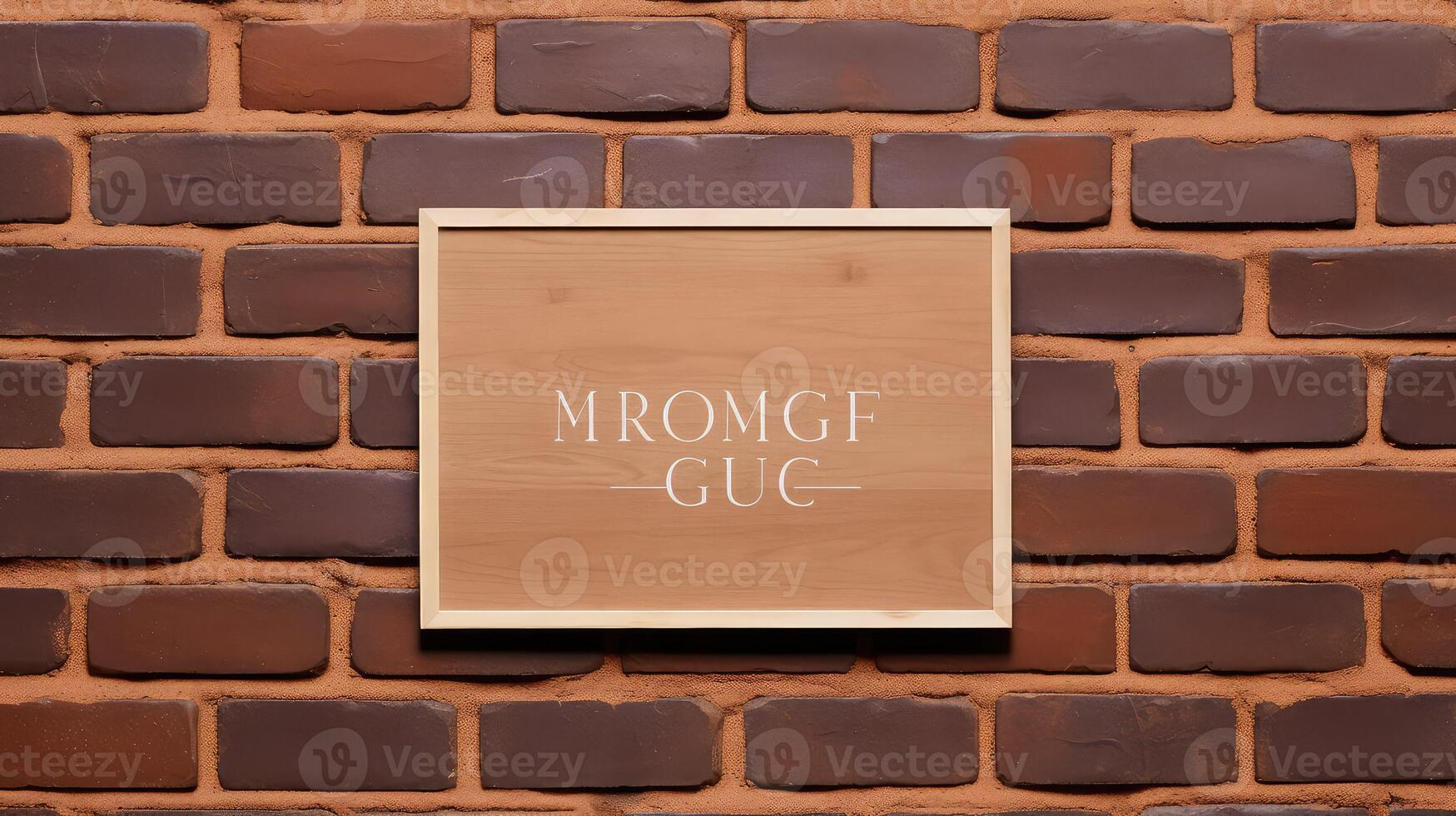 de wood panel sign mockup photo