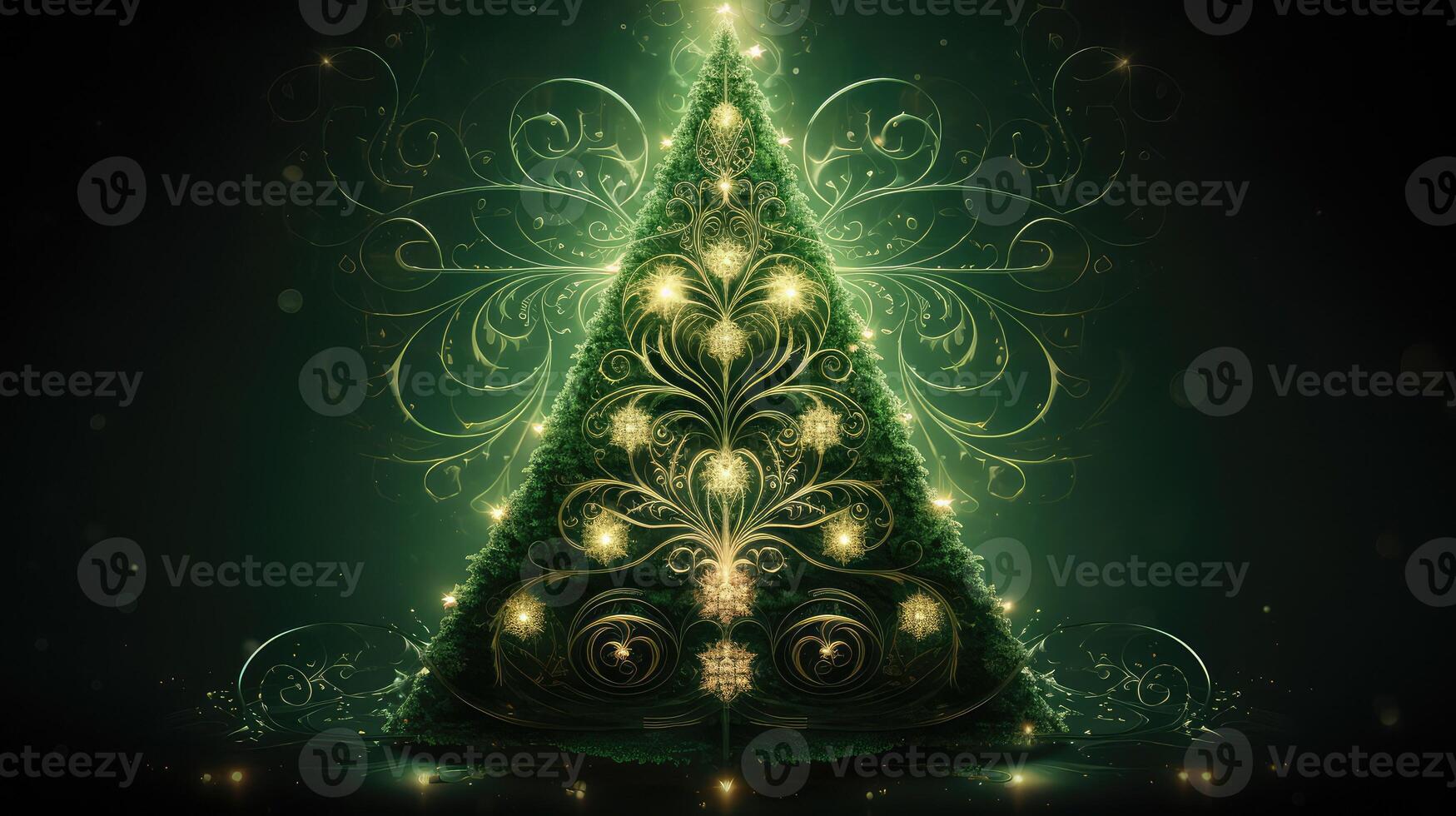 ornaments green christmas tree outline photo