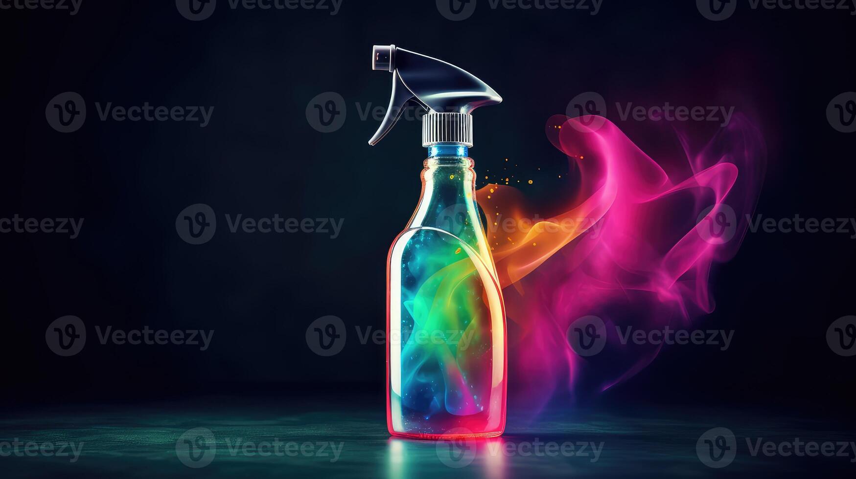 colorful spray bottle outline photo