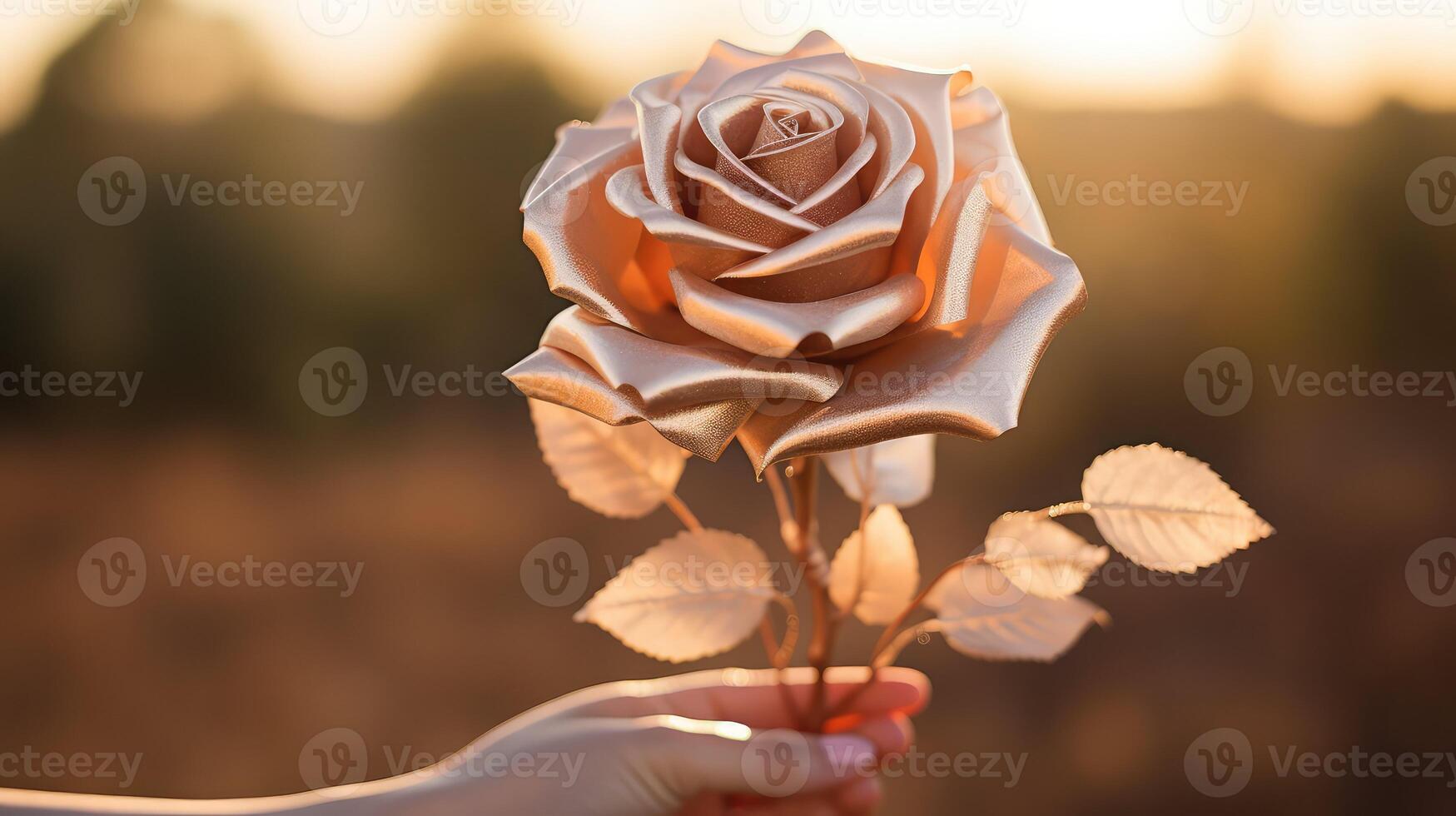 beauty rose gold roses photo