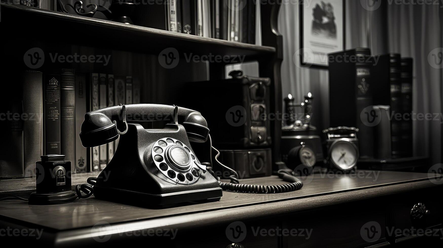 retro old office phone photo
