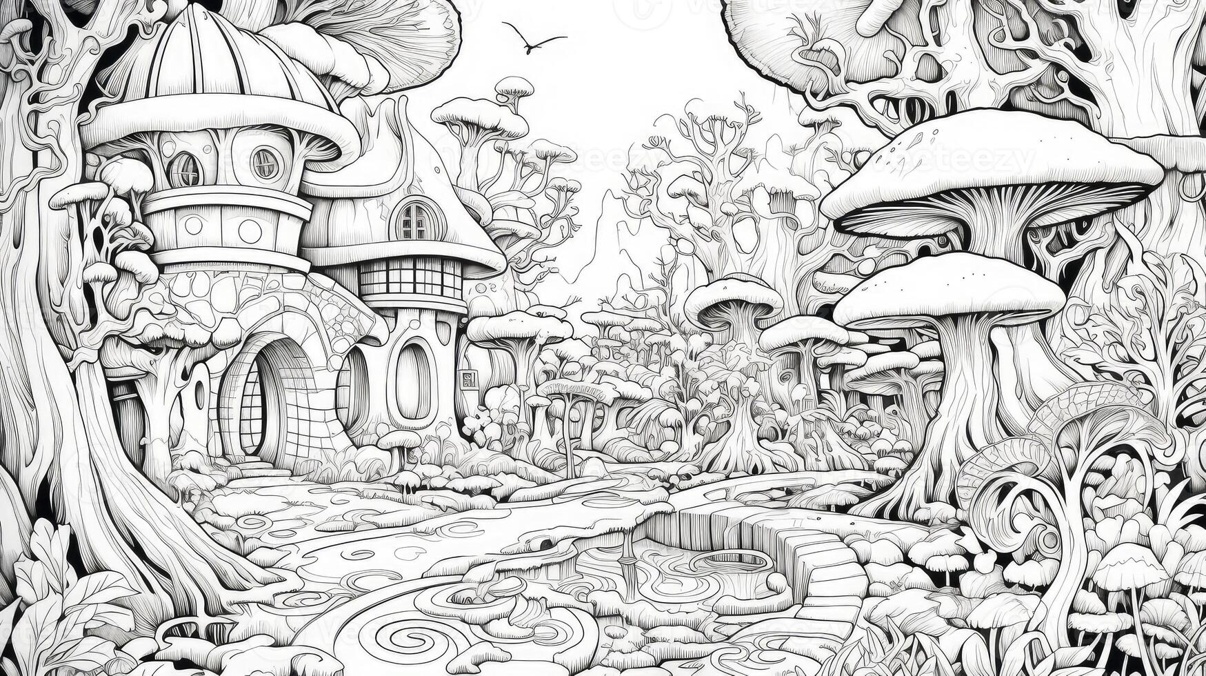 mythical coloring book adult photo