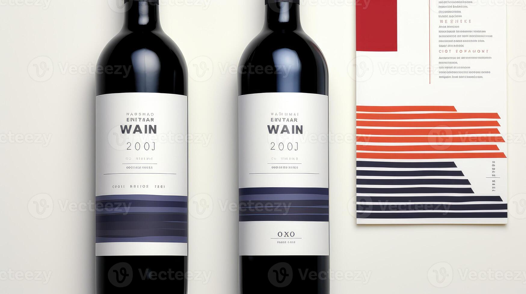 modern wine label template photo