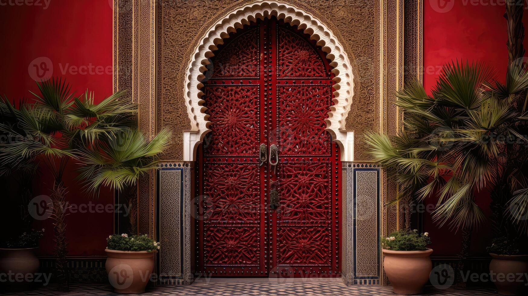 patterns door red photo