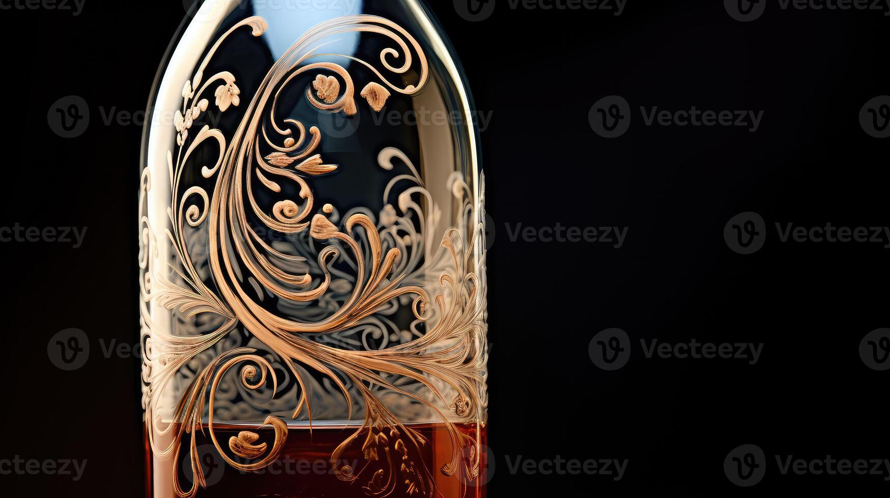 intricate wine bottle pattern photo