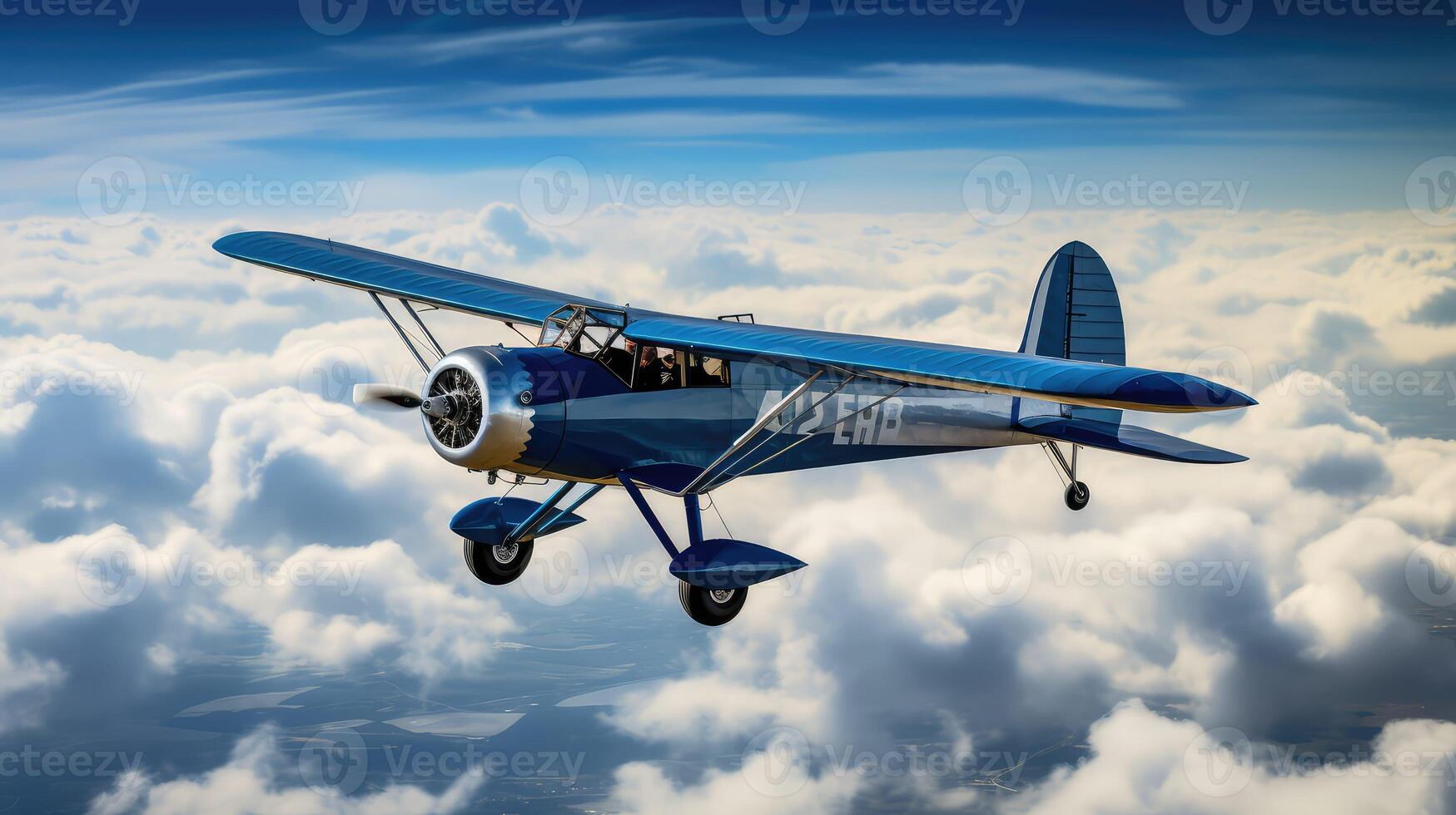 vintage blue wings photo