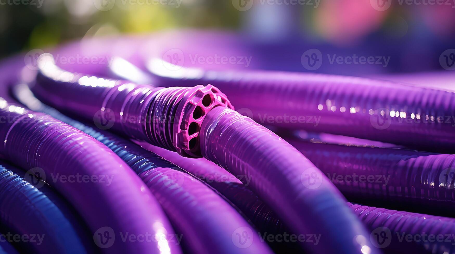 purple water hose isolated photo