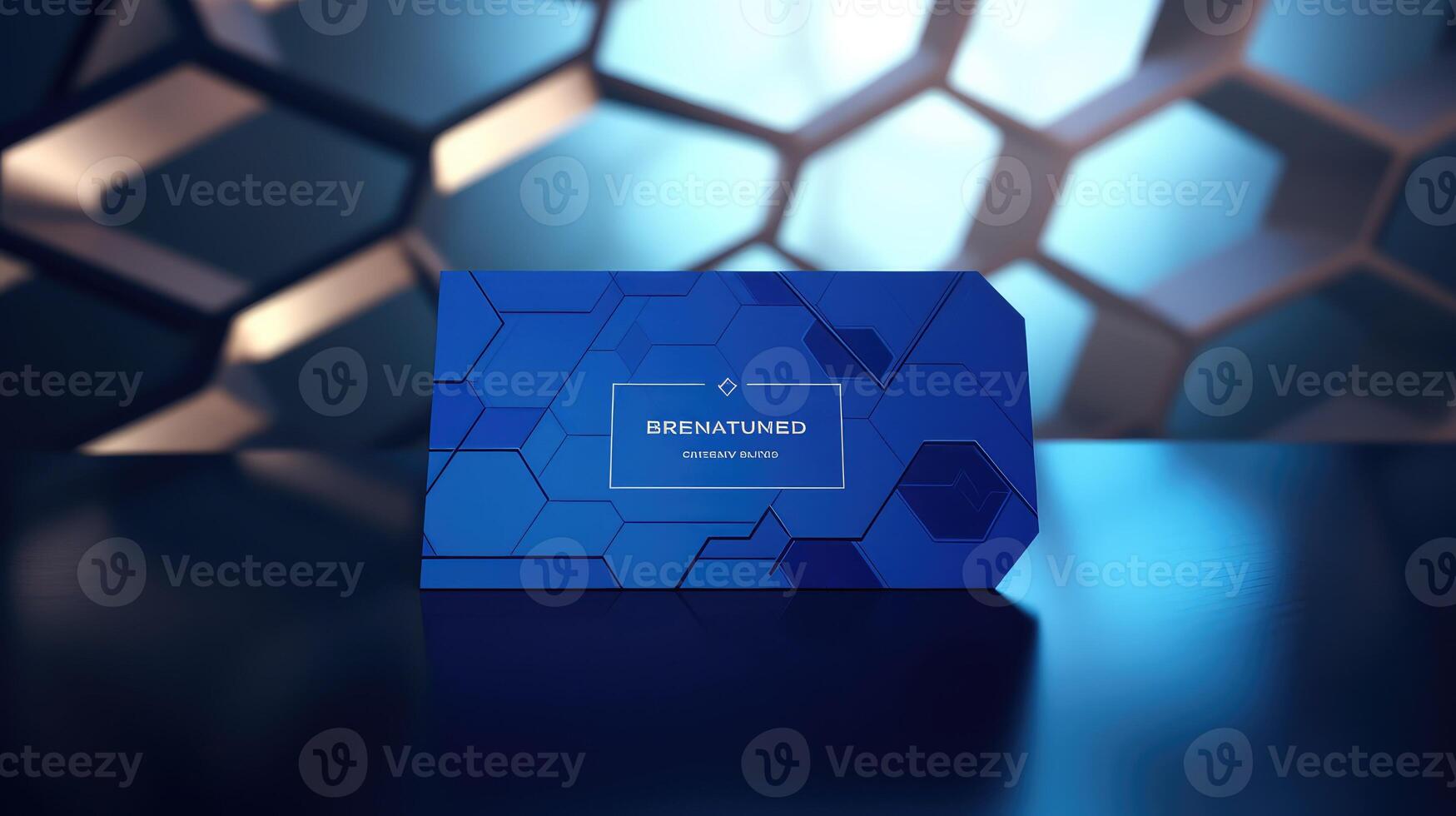 scheme blue business card design photo