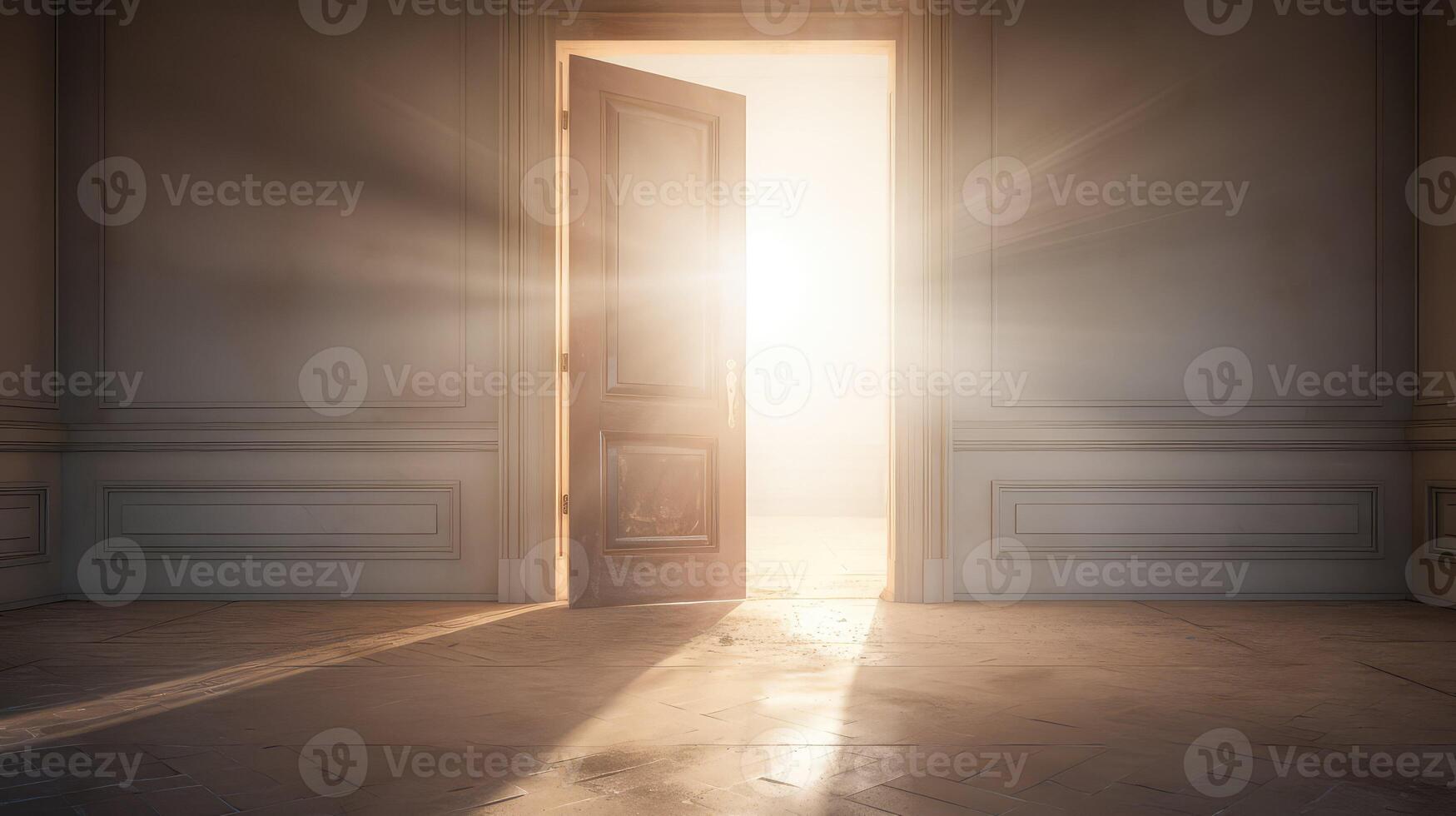 illumination open door with light photo