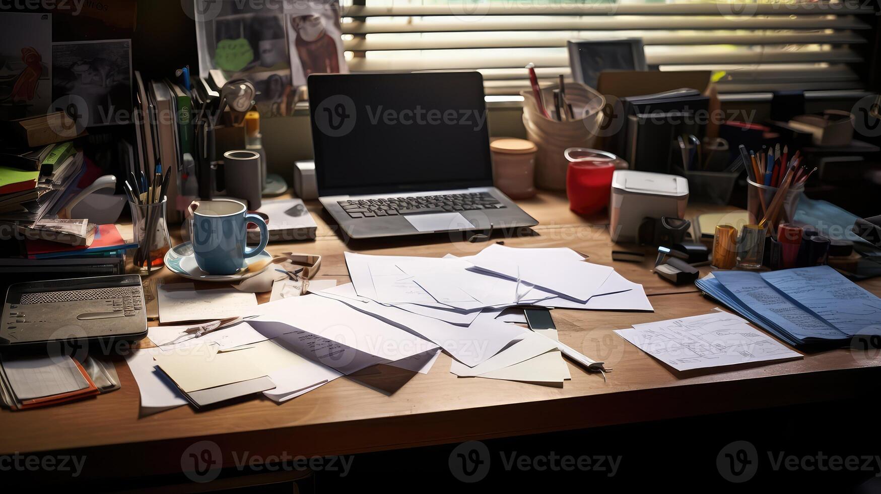 pens office desk desktop photo