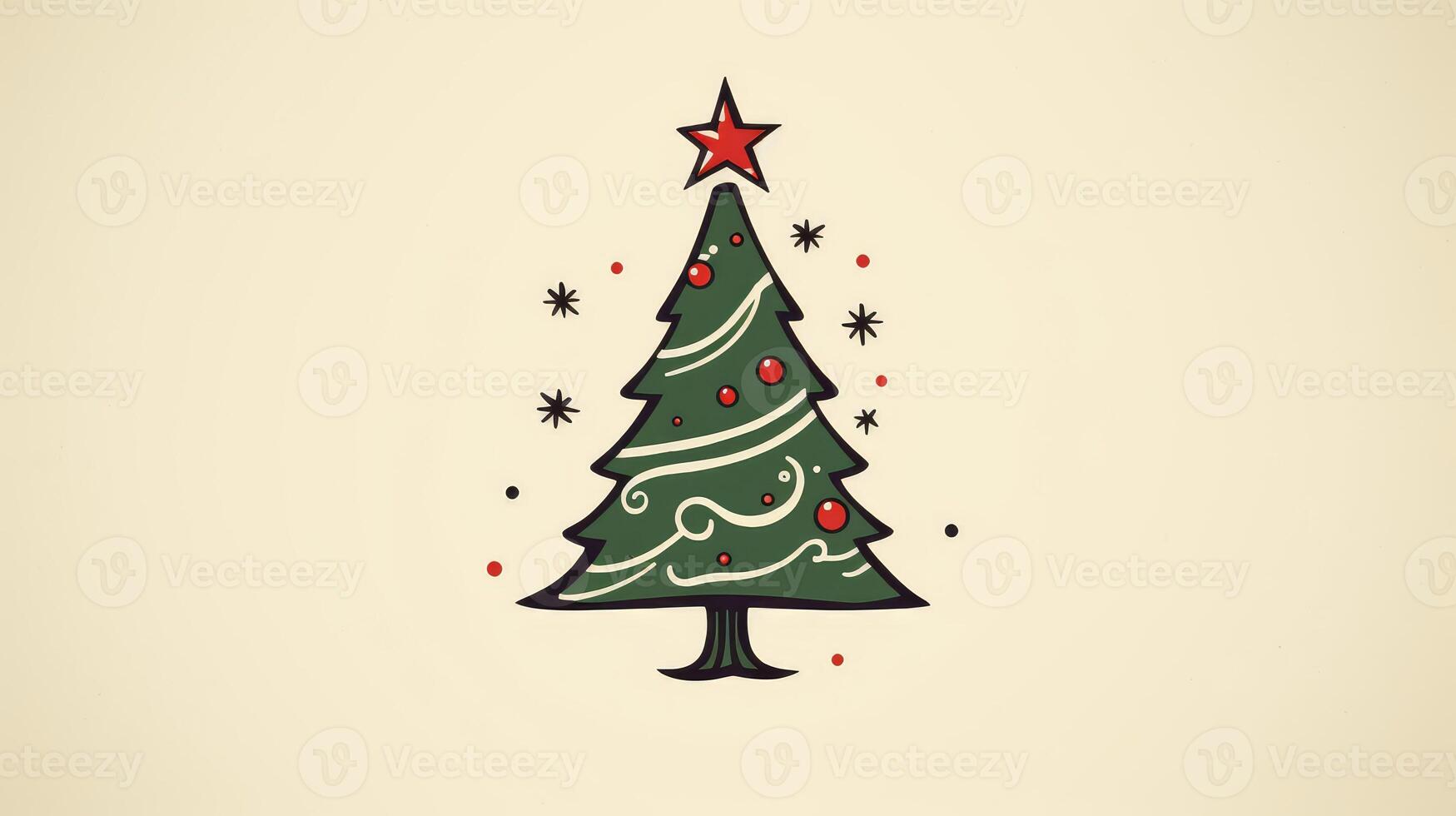 simple christmas tree outline photo