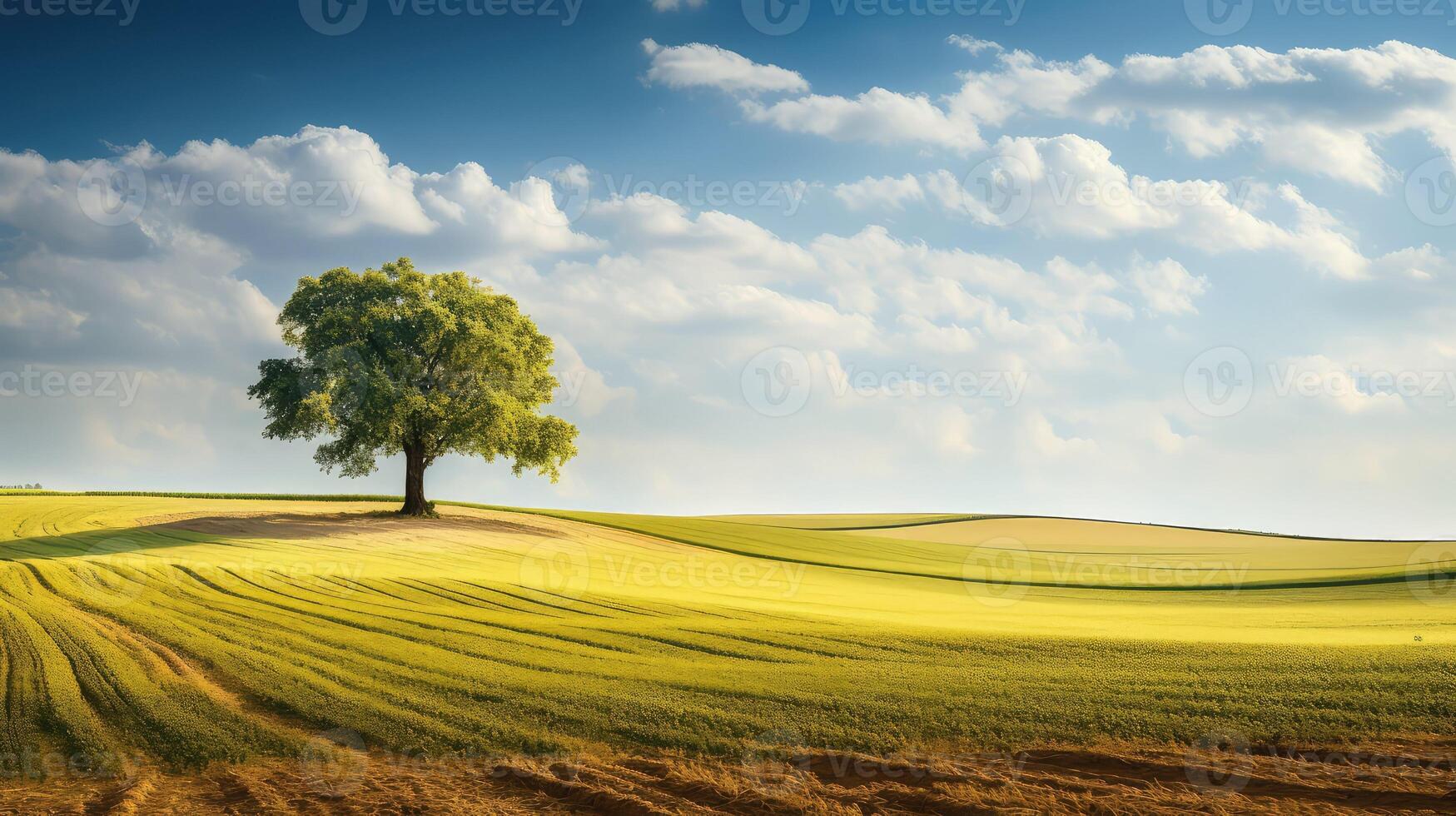 contrast trees field landscape photo