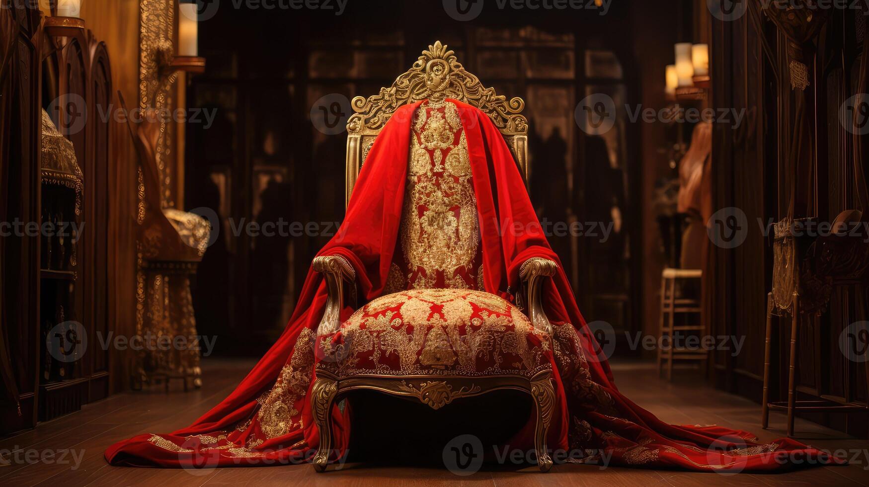 embroidery red gold photo